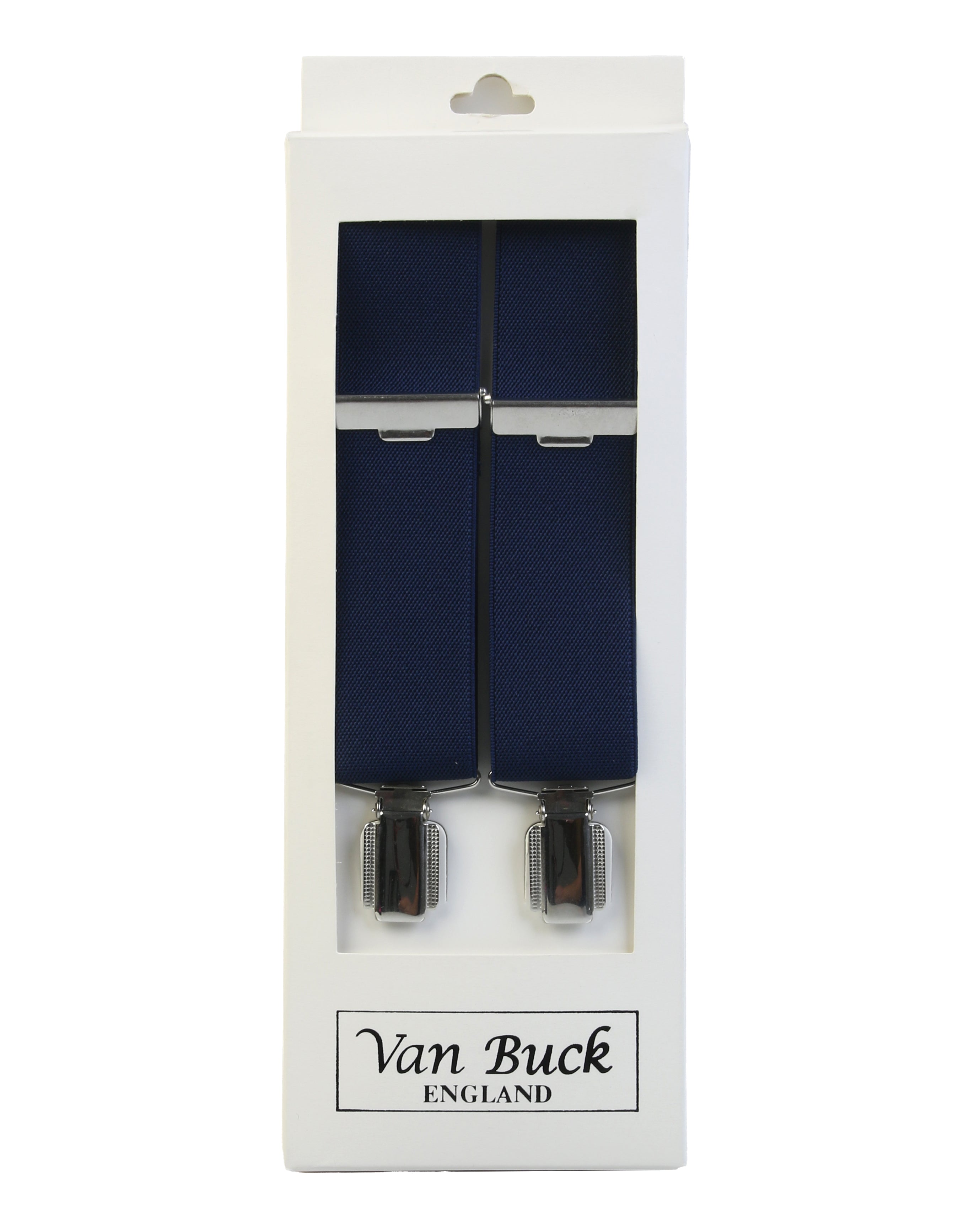 Van Buck Navy Y-Back Clip Braces with Metal Clips