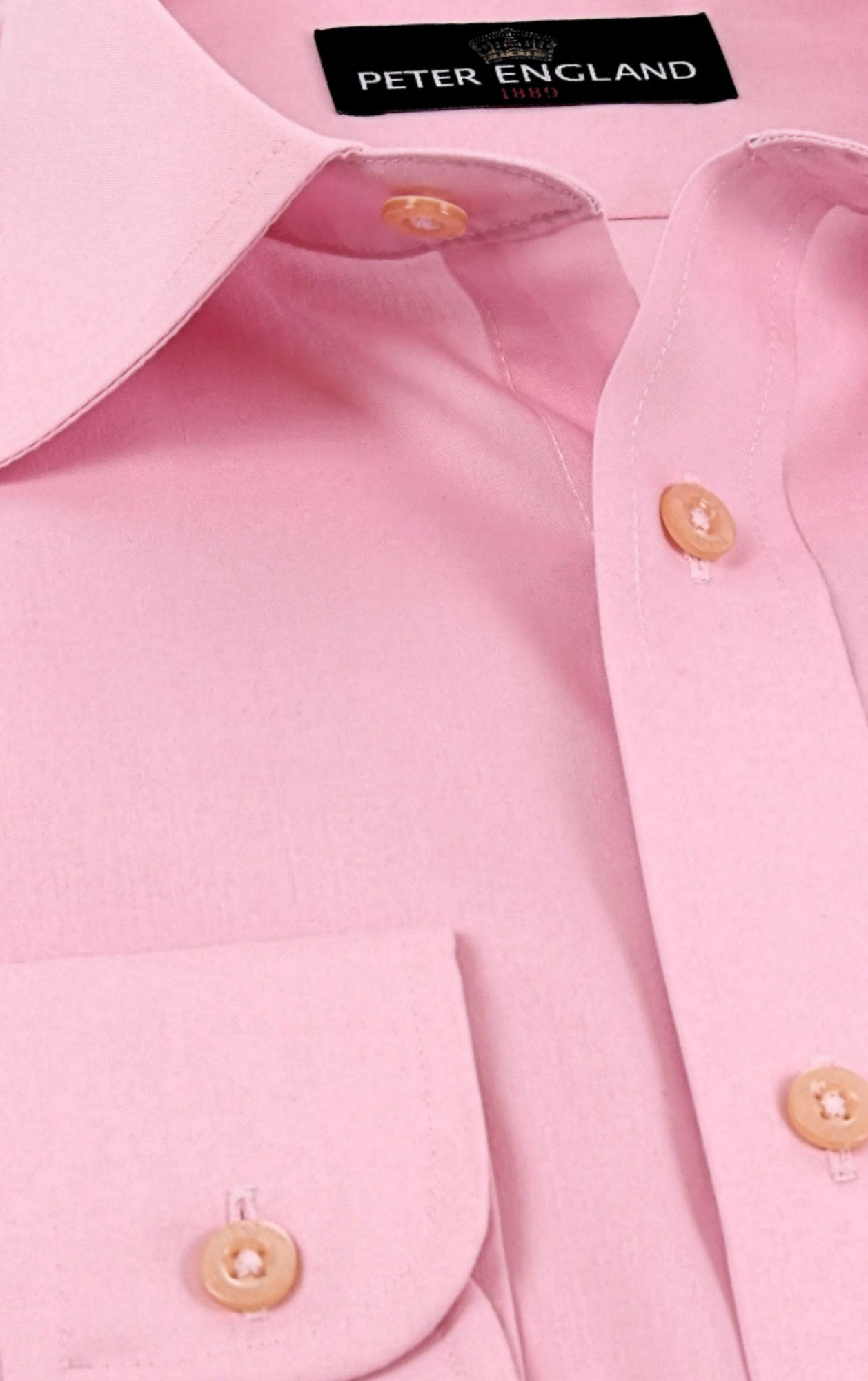 Peter England Pride - Plain Non Iron Shirt - Pink
