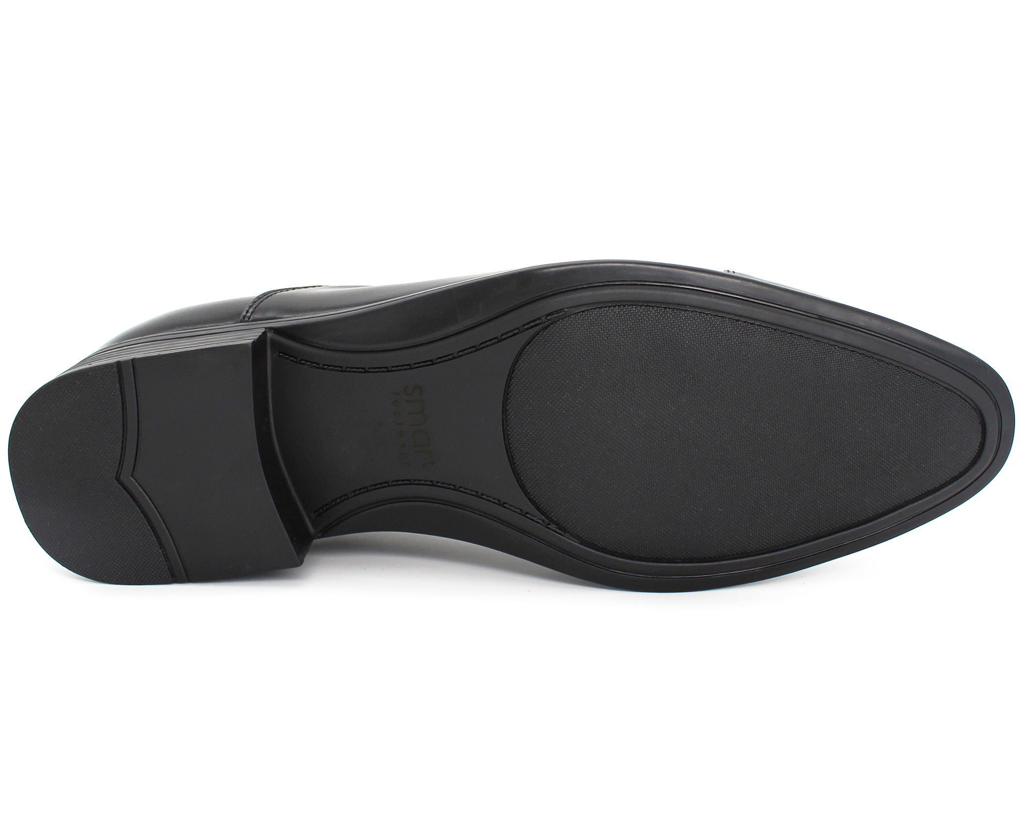 Smart Footwear Regan Black Leather-Look Oxford Shoes