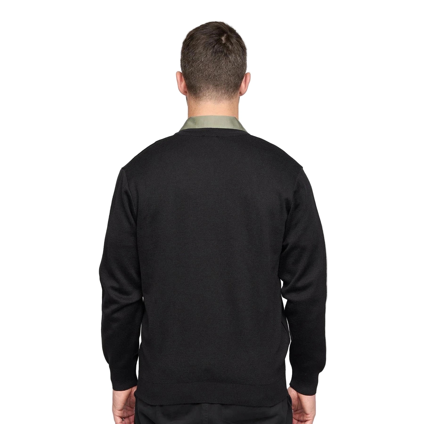 Gabicci V-Neck Jumper -Merino Wool Blend - Black