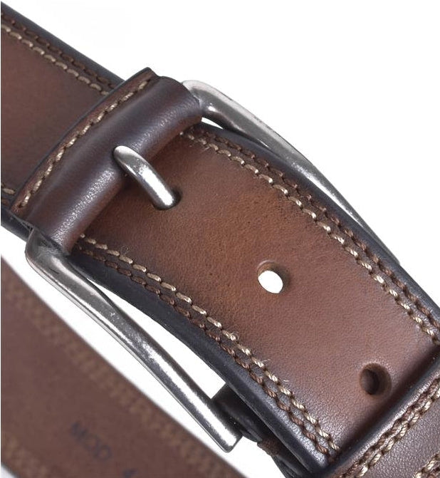 Burnished Leather Belt 38mm - Brown