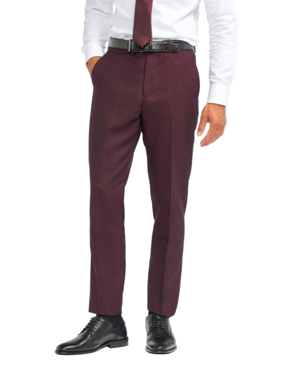 Cavani - Caridi Check Trouser - Wine