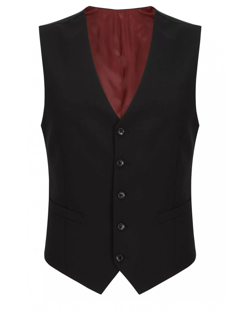 Dale Wool Mix Suit Waistcoat - Black