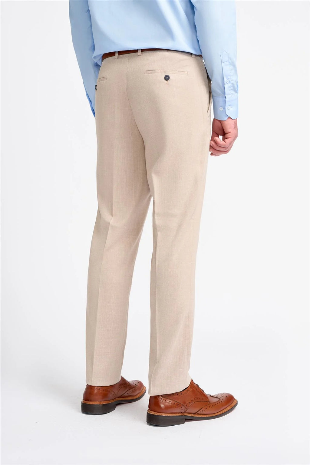 Cavani - Miami Slub Weave Trouser- Beige