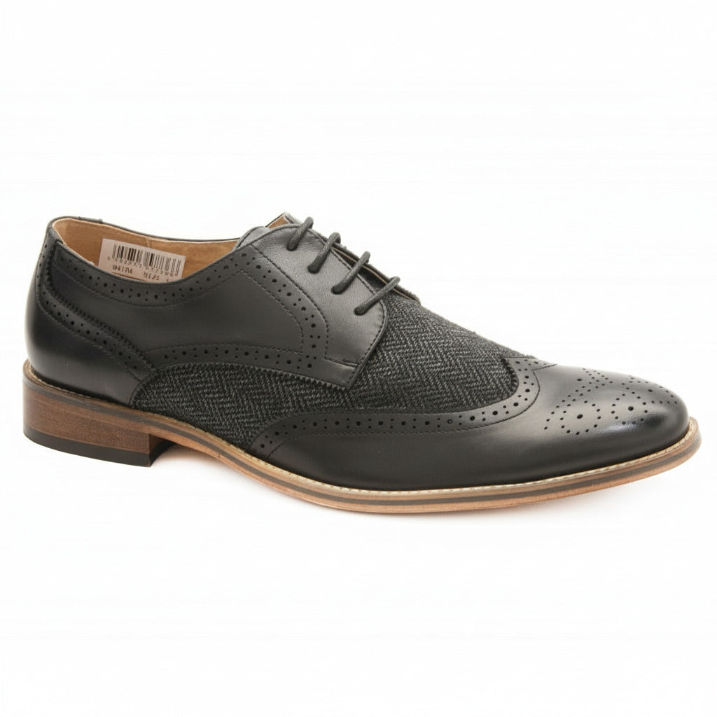 Gibson Lace Semi Brogue - Black
