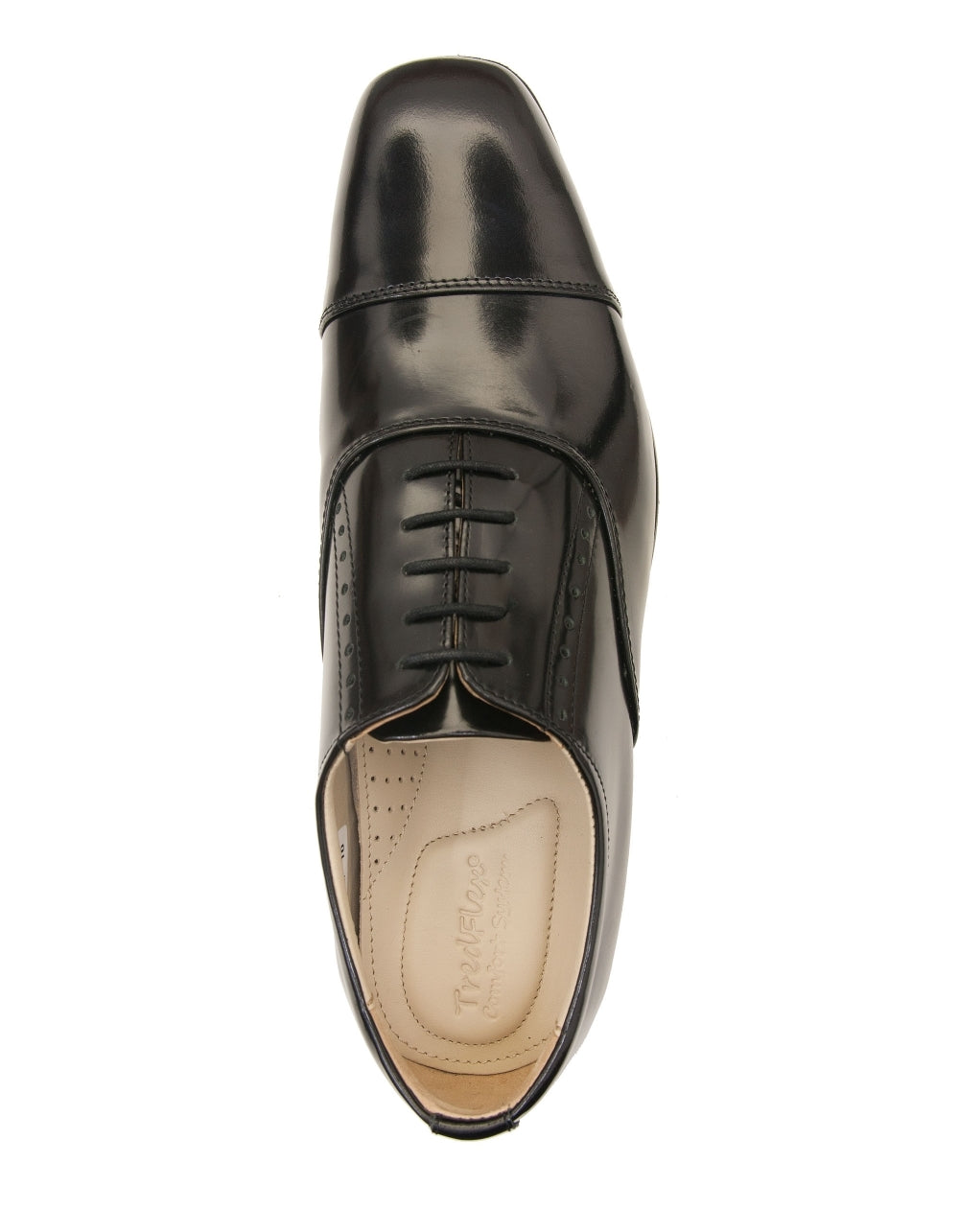 Hi Shine Oxford Toe Cap - Black