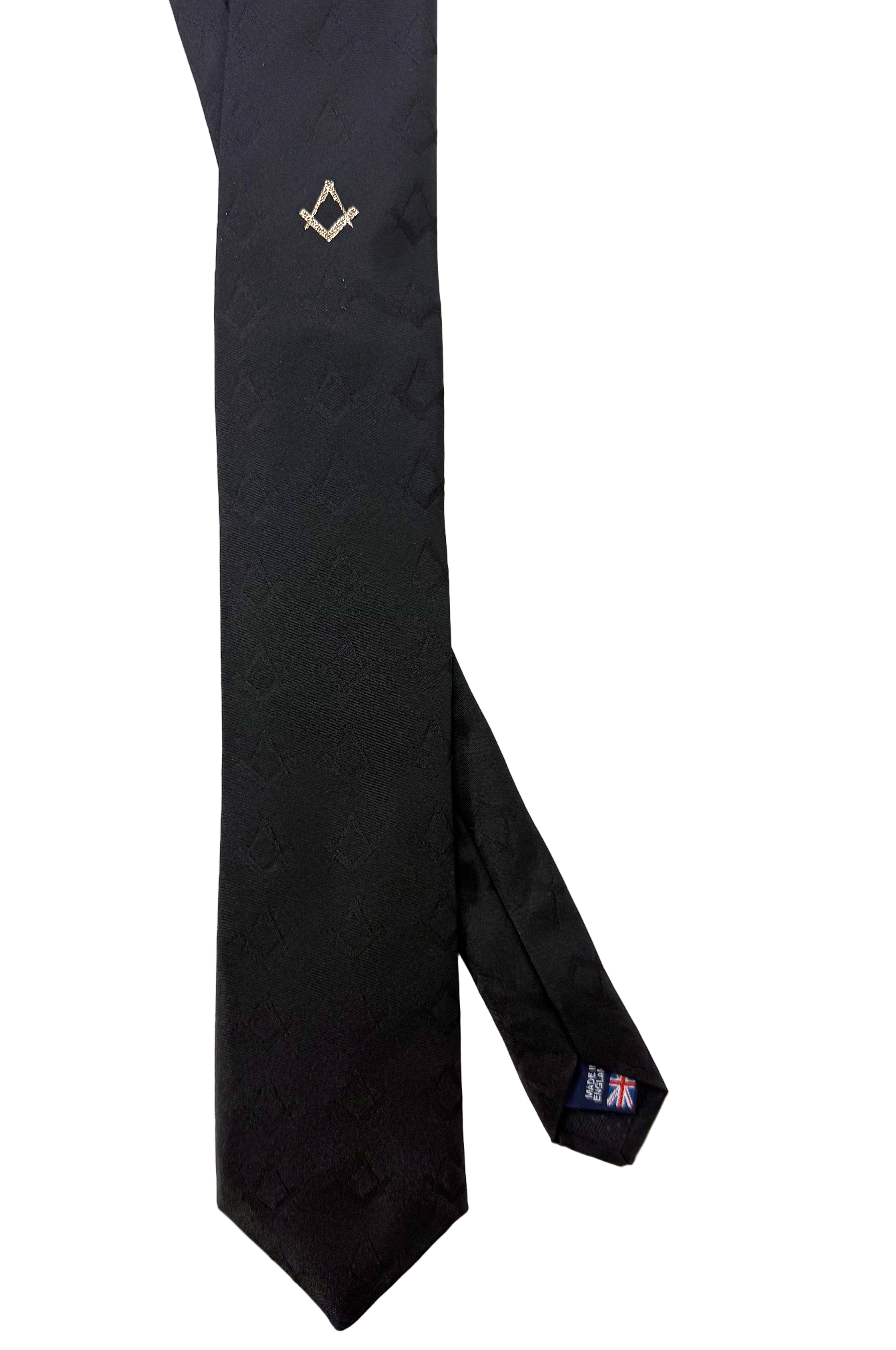 Masonic Silk Tie Gold Embroidery