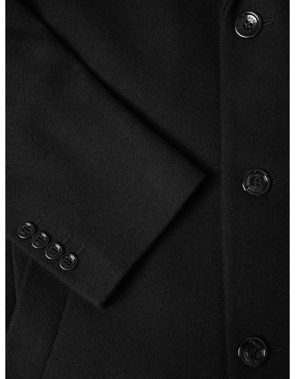 Osbourne Wool-Blend Overcoat - Black