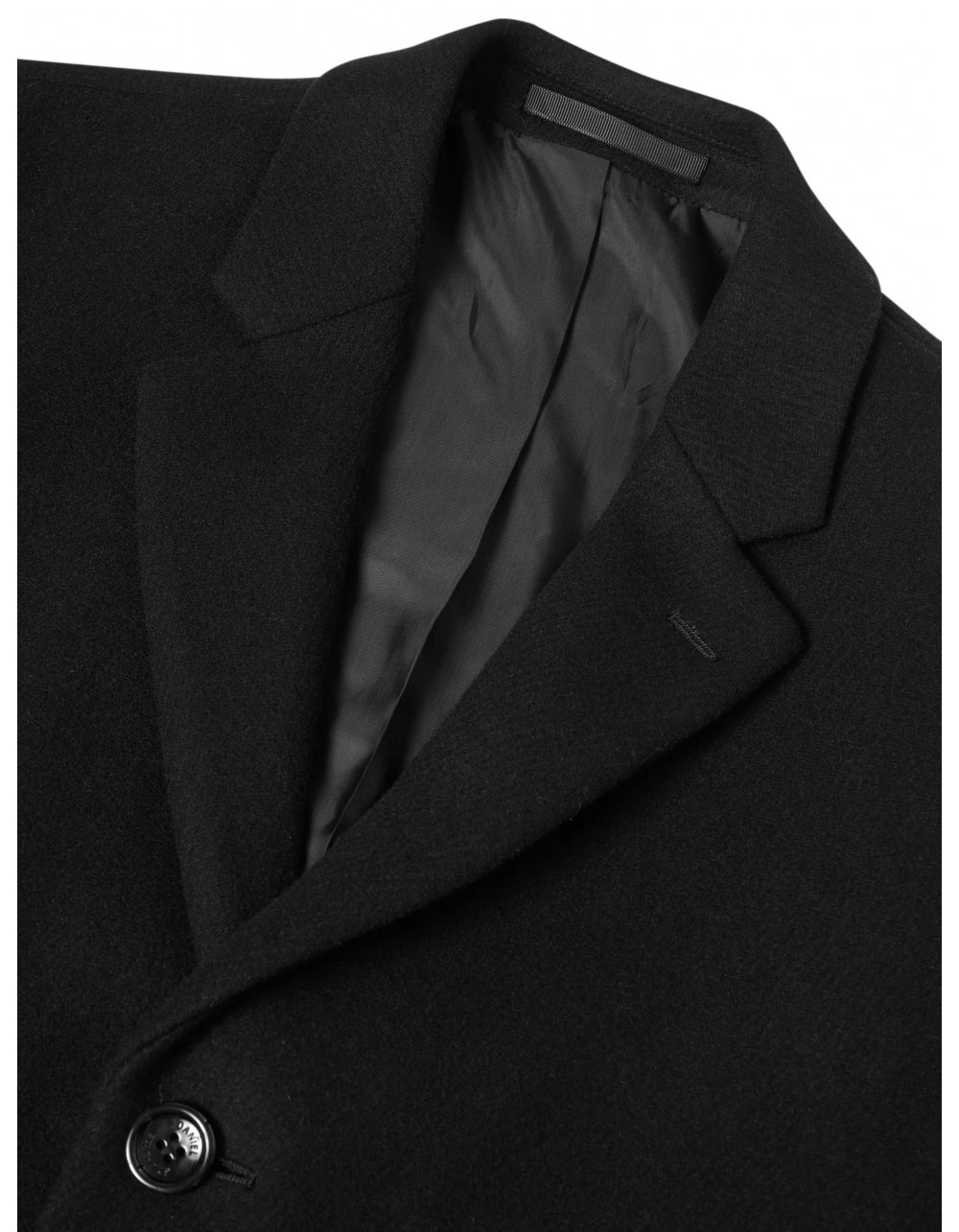 Osbourne Wool-Blend Overcoat - Black