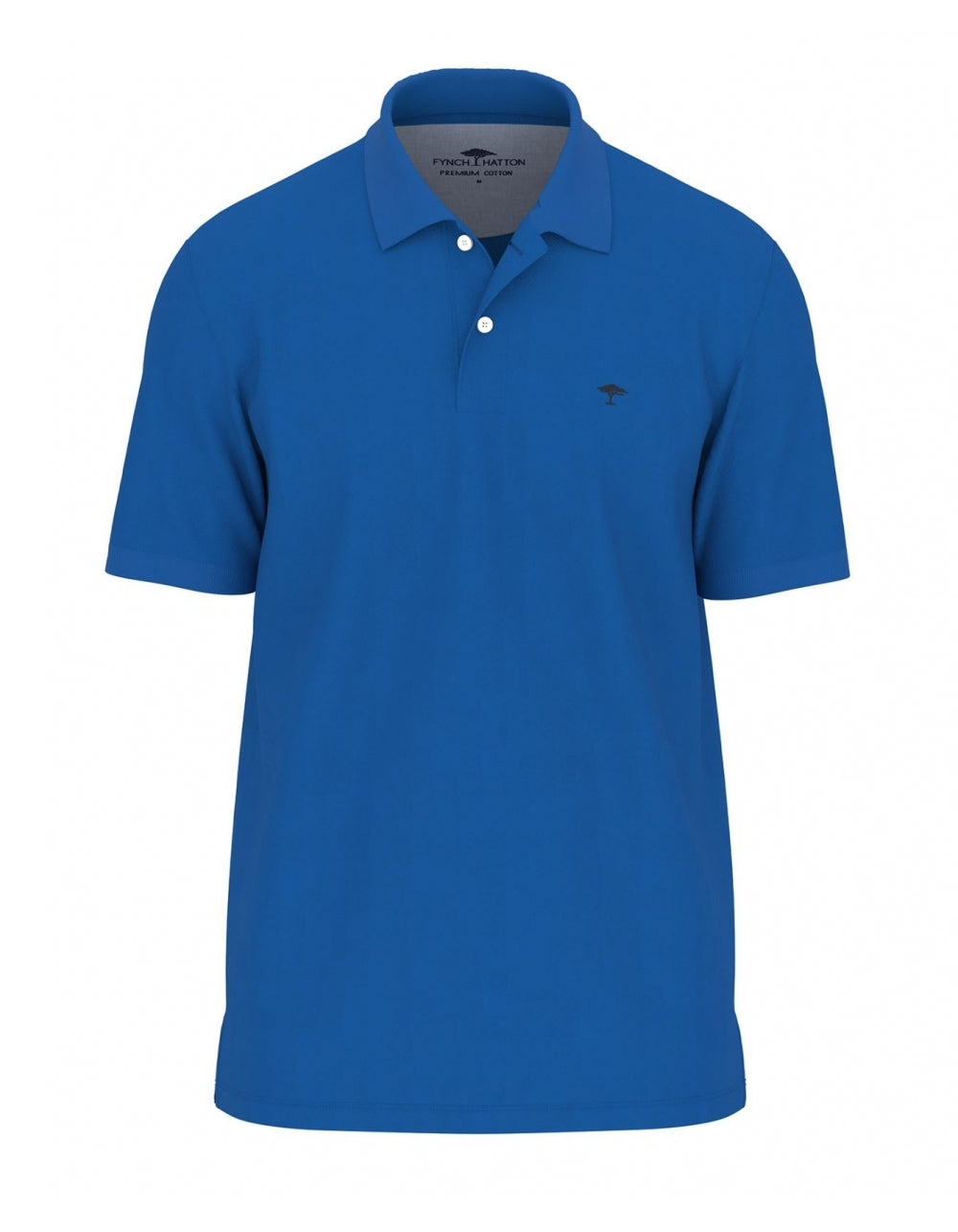Fynch-Hatton - Premium Cotton Polo Shirt - Strong Blue