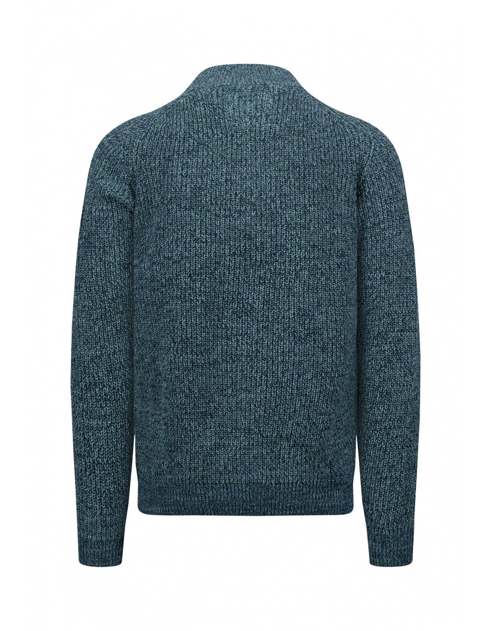 Quarter Zip Mouliné Jumper - Dark Teal
