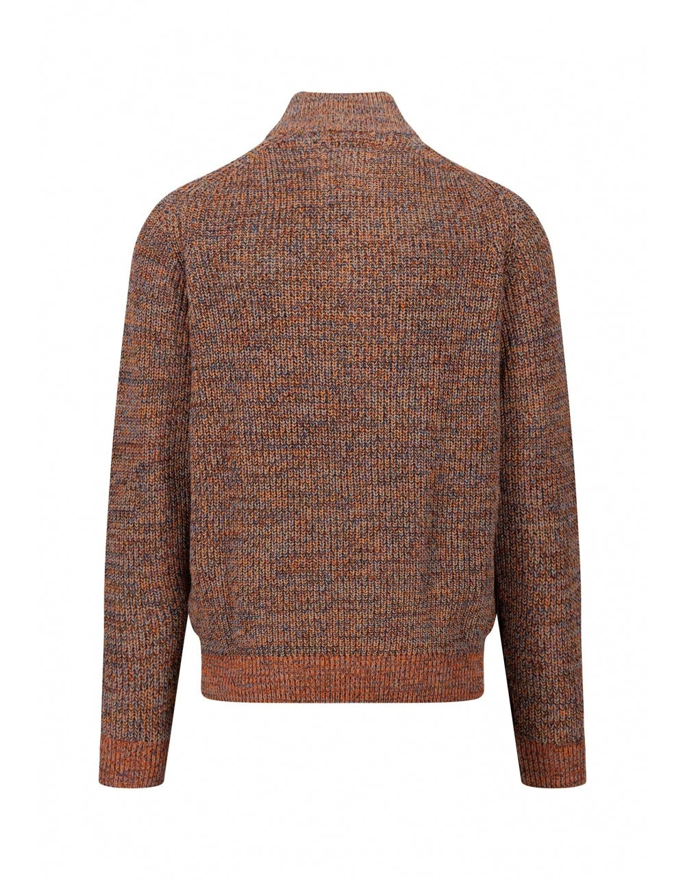 Fynch-Hatton - Quarter Zip Mouliné Jumper - Flame