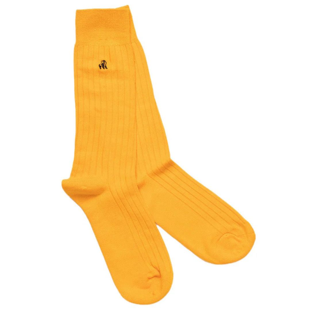 Plain Ribbed Bamboo Socks- Yellow