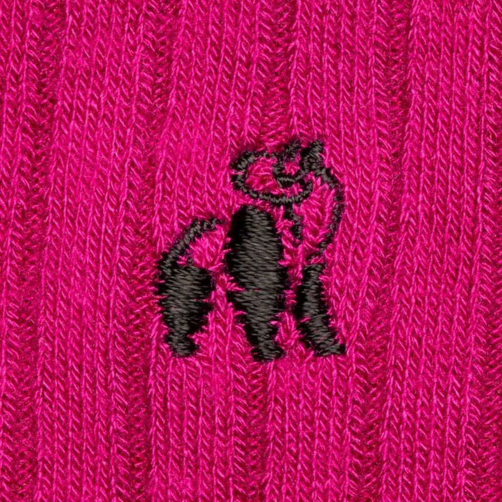 Plain Ribbed Bamboo Socks-Cerise