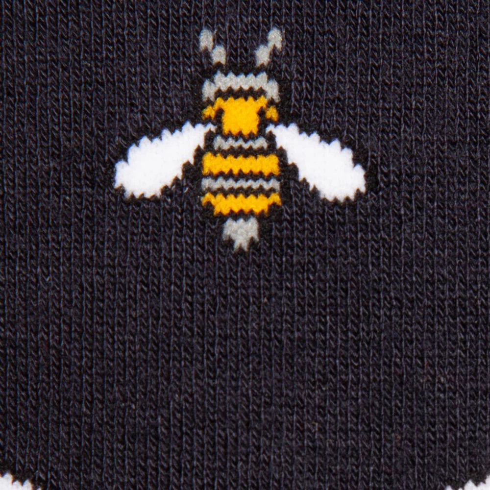 Swole Panda Navy Bumblebee Bamboo Socks