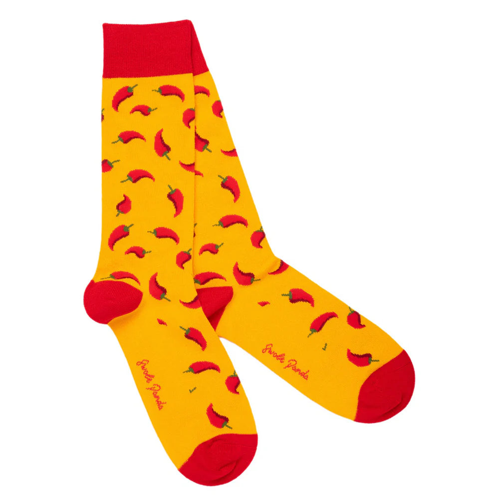 Red Chilli Bamboo Socks | Swole Panda
