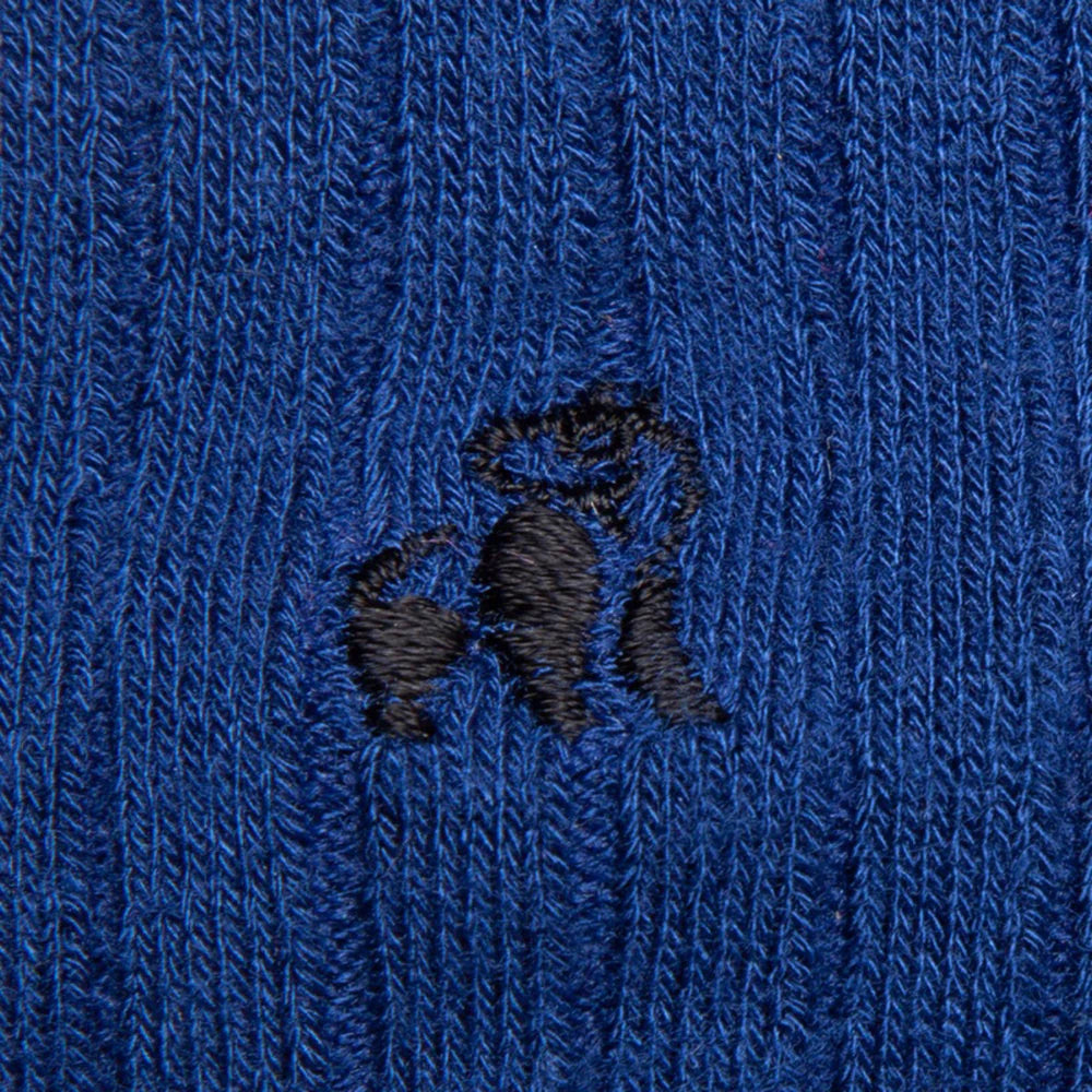 Plain Ribbed Bamboo Socks-Royal Blue