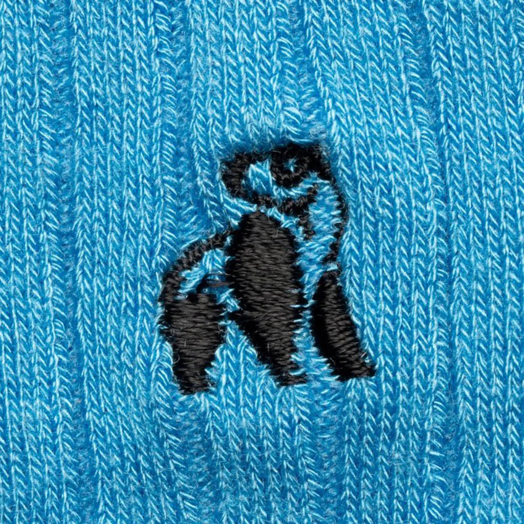 Plain Ribbed Bamboo Socks-Sky Blue