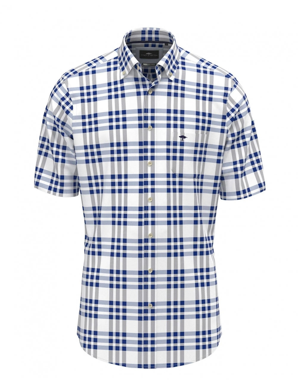 Soft Wash Slub Check Shirt - Strong Blue