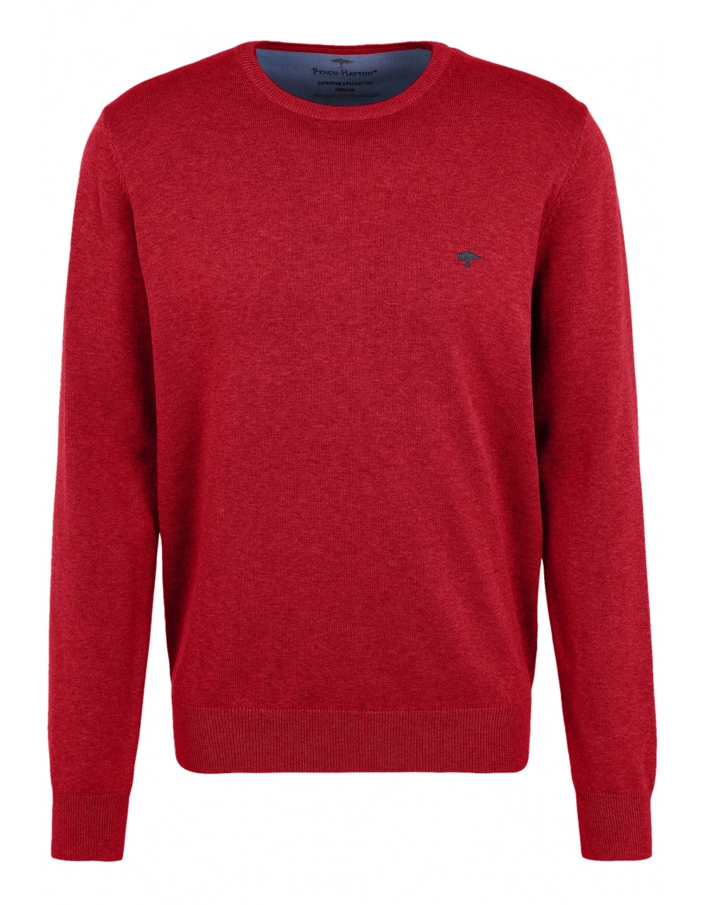 Fynch-Hatton - Superfine Pima Cotton Round Neck Jumper - Indian Red